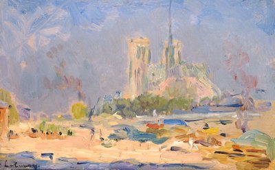 Quai de la Tournelle and Notre-Dame de Paris by Albert Charles Lebourg